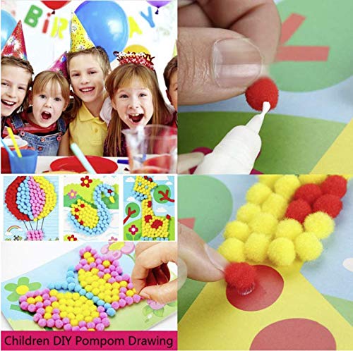 YYCRAFT 100pcs 1 inch Craft Pom Poms Balls for Hobby Supplies and DIY Creative Crafts, Party Decorations,White - Image 5
